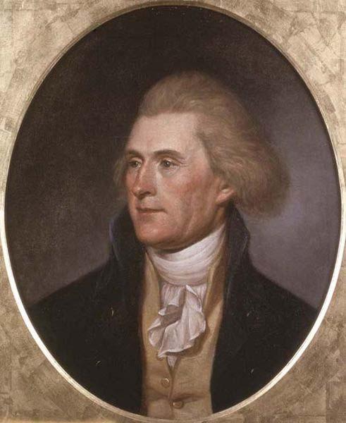 Charles Willson Peale Portrait of Thomas Jefferson Sweden oil painting art